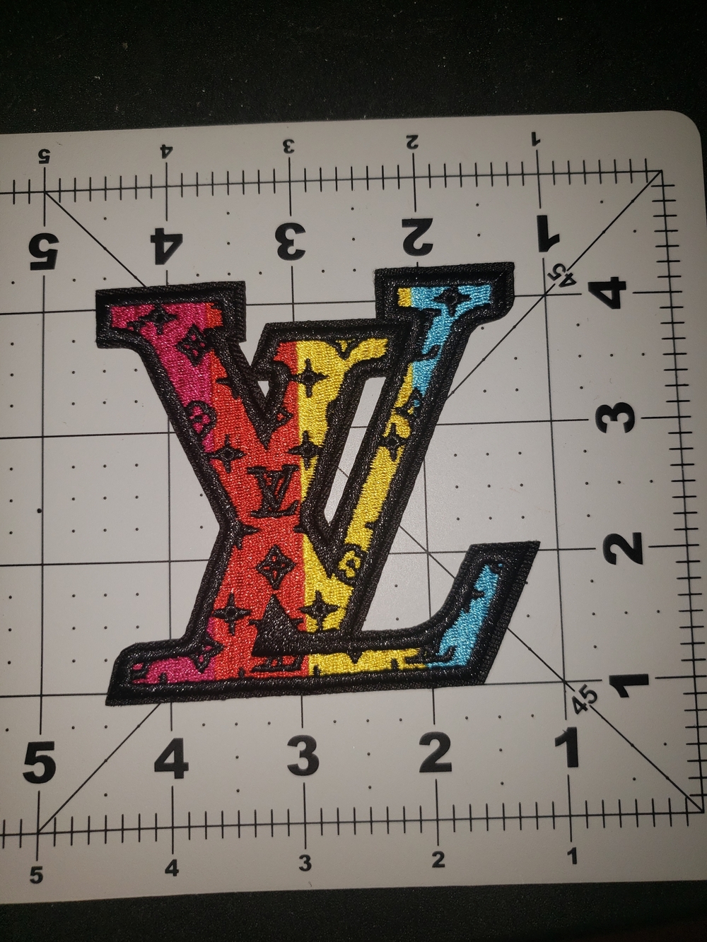 Colorblock LV Monogram Patch - Multicolor